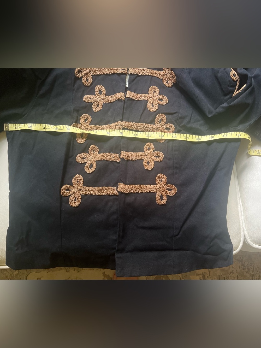 RARE BB Dakota Black Band Military-Style Cropped Jacket with Gold Trim - Picture 5 of 5